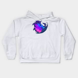 Bisexual Pride Flag Crystal Dragon Kids Hoodie